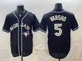 Toronto Blue Jays #5 Daulton Varsho 2026 Fashion Replica Black BFRAILEY Out Stitched Jersey