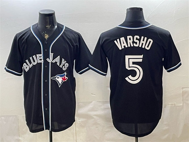 Toronto Blue Jays #5 Daulton Varsho 2026 Fashion Replica Black BFRAILEY Out Stitched Jersey