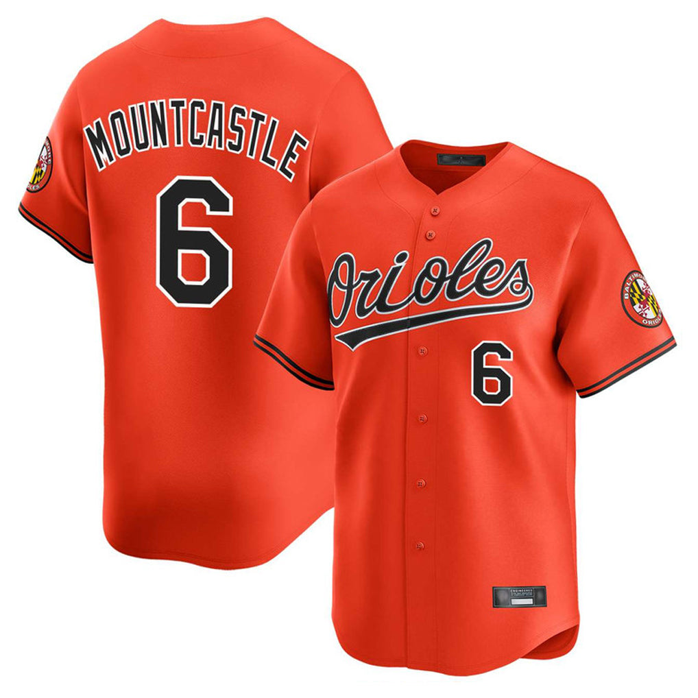Baltimore Orioles #6 Ryan Mountcastle Player Orange BFRAILEY Limited Home Game Stitched Jerseys