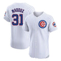 Chicago Cubs #31 Greg Maddux Player White BFRAILEY Limited Elite Home Game Stitched Jerseys