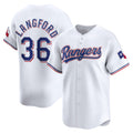 Texas Rangers #36 Wyatt Langford White BFRAILEY Home Limited Player Jersey