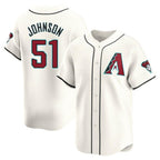 Arizona Diamondbacks #51 Randy Johnson Player Cream BFRAILEY Limited Home Game Stitched Jerseys