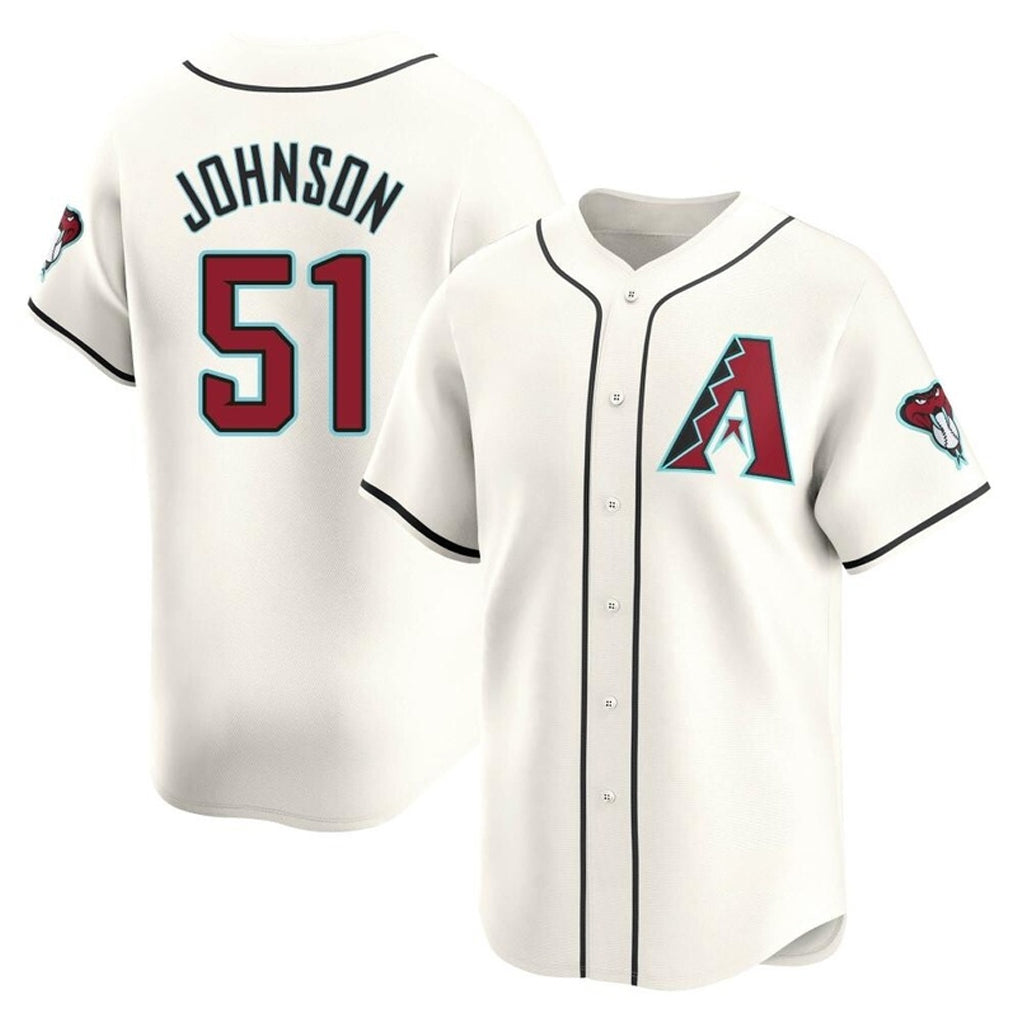 Arizona Diamondbacks #51 Randy Johnson Player Cream BFRAILEY Limited Home Game Stitched Jerseys