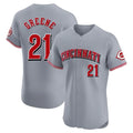 Cincinnati Reds #21 Hunter Greene Player Gray BFRAILEY Limited Elite Home Stitched Jerseys