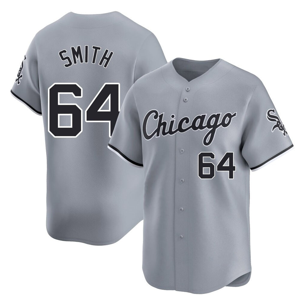 Chicago White Sox #64 Shane Smith Player Gray BFRAILEY Road Limited Home Stitched Jerseys