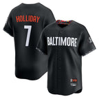 Baltimore Orioles #7 Jackson Holliday Player Black BFRAILEY City Connect Limited Home Game Stitched Jerseys