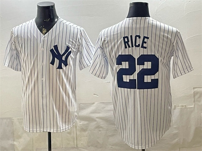 New York Yankees #22 Ben Rice White BFRAILEY Home Stitched Jersey