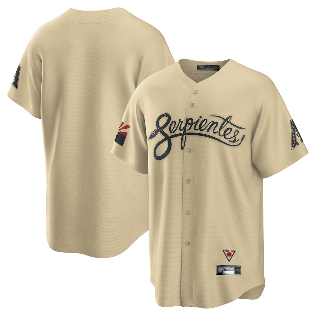 Arizona Diamondbacks Tan BFRAILEY City Connect Home Game Blank Player Stitched Jerseys