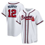 Atlanta Braves #12 Sean Murphy White BFRAILEY Replica Player Jersey