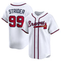 Atlanta Braves #99 Spencer Strider White BFRAILEY Home Limited Player Jersey