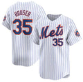 New York Mets #35 Adrian Houser White BFRAILEY 2024 Home Limited Stitched Jersey