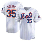 New York Mets #35 Adrian Houser White BFRAILEY 2024 Home Limited Stitched Jersey