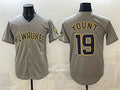 Milwaukee Brewers #19 Robin Yount Grey BFRAILEY Home Limited Stitched Jersey