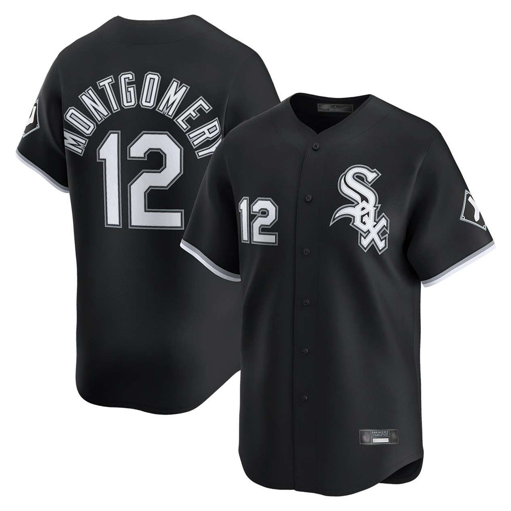 Chicago White Sox #12 Colson Montgomery Player Black BFRAILEY Limited Home Stitched Jerseys