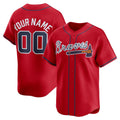 Custom Atlanta Braves Red BFRAILEY Alternate Limited Jersey