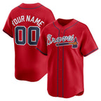 Custom Atlanta Braves Red BFRAILEY Alternate Limited Jersey