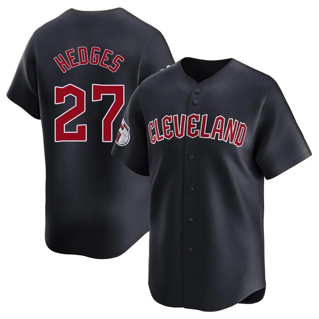 Cleveland Guardians #27 Austin Hedges Player Navy BFRAILEY Limited Home Game Stitched Jerseys