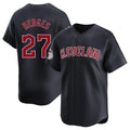 Cleveland Guardians #27 Austin Hedges Player Navy BFRAILEY Limited Home Game Stitched Jerseys