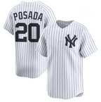 New York Yankees #20 Jorge Posada White BFRAILEY Cool Base Stitched Jersey