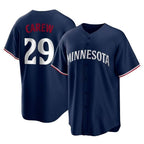 Minnesota Twins #29 Rod Carew Player Navy BFRAILEYReplica Alternate Home Stitched Jerseys