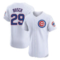 Chicago Cubs #29 Michael Busch Player White BFRAILEY Limited Elite Home Game Stitched Jerseys