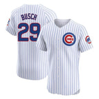 Chicago Cubs #29 Michael Busch Player White BFRAILEY Limited Elite Home Game Stitched Jerseys