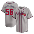 Atlanta Braves #56 Spencer Schwellenbach Player Gray BFRAILEY Limited Home Game Stitched Jerseys