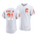 San Francisco Giants #31 LaMonte Wade Jr White BFRAILEY 2021 City Connect Flex Base Jersey