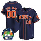 Custom Houston Astros Orbit Patch Vapor Premier Limited Jersey ¨C Navy BFRAILEY
