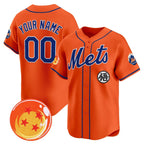 Custom New York Mets x Dragon Ball Orange BFRAILEY Vapor Premier Limited Jersey - All Stitched