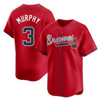 Atlanta Braves #3 Dale Murphy Player Red BFRAILEY Limited Home Game Stitched Jerseys