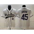 Chicago White Sox #45 Michael Jordan White BFRAILEY Cool Base Stitched Jersey 2