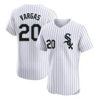 Chicago White Sox #20 Miguel Vargas Player White BFRAILEY Stripe Limited Elite Home Stitched Jerseys