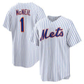 New York Mets #1 Jeff McNeil White BFRAILEY Home Replica Player Jersey