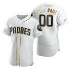 Custom San Diego Padres White BFRAILEY Stitched Flex Base Golden Edition Jersey