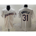 San Diego Padres #31 Dave Winfield White BFRAILEY Throwback With Patch Cool Base Stitched Jersey