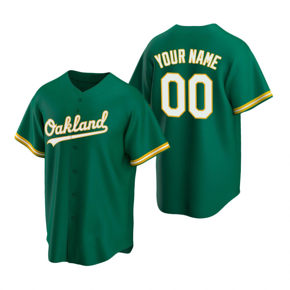 Custom Oakland Athletics Green BFRAILEY Stitched Cool Base Jersey