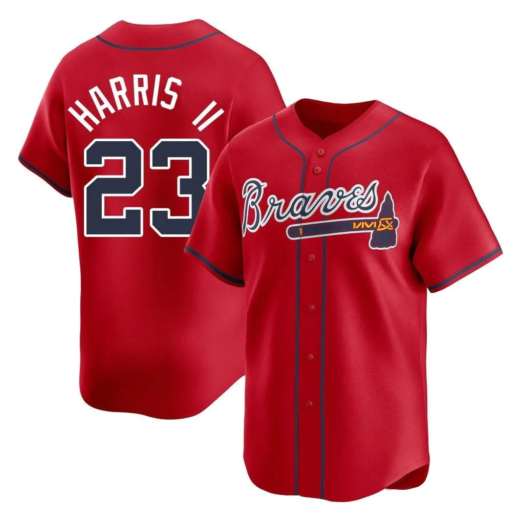 Atlanta Braves #23 Michael Harris II Player Red BFRAILEY Limited Home Game Stitched Jerseys