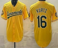 Oakland Athletics #16 Nick Kurtz Yellow BFRAILEY Limited Jersey