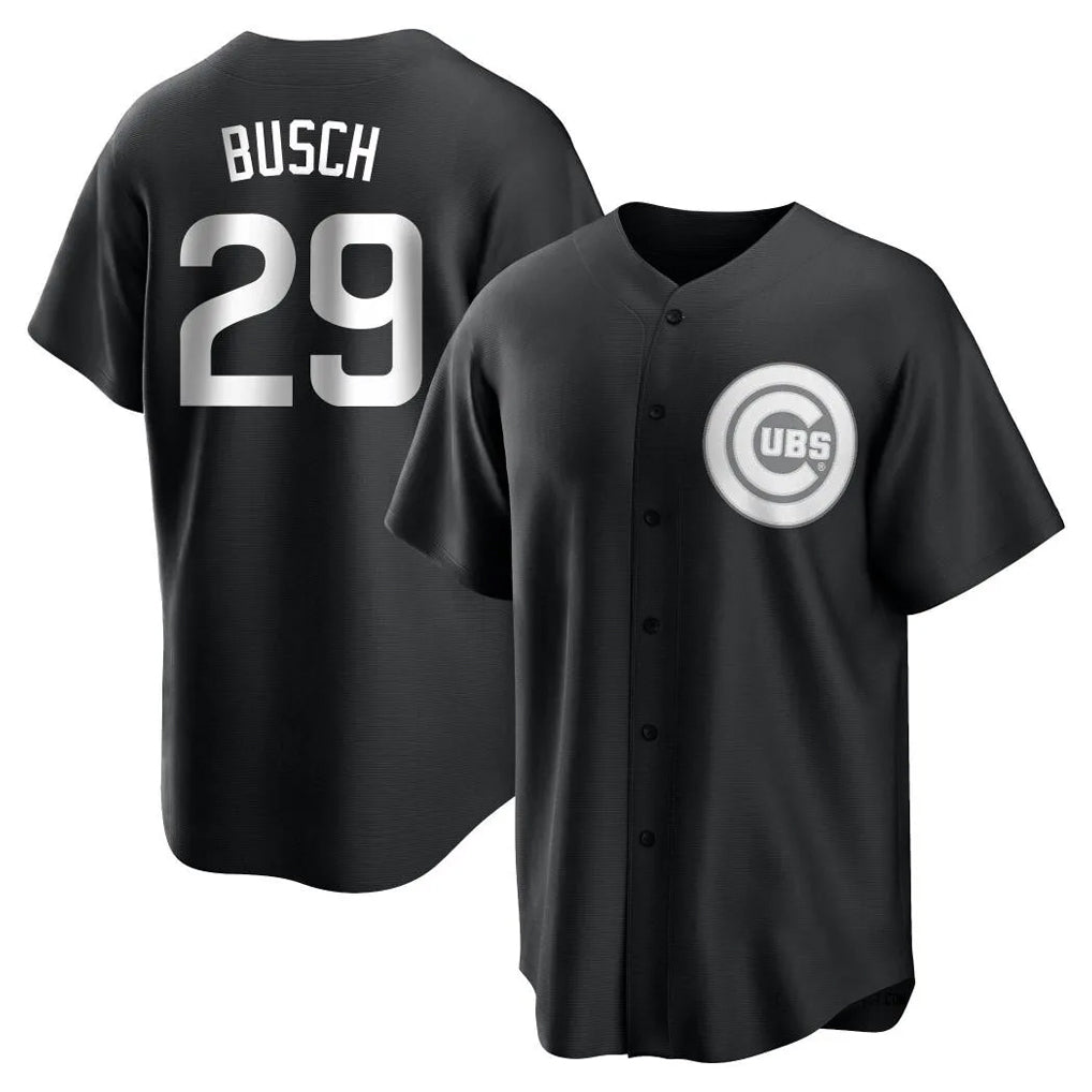 Chicago Cubs #29 Michael Busch Player Black BFRAILEY Game Stitched Jerseys