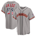 San Francisco Giants #51 Jung Hoo Lee USA 250 Fourth of July Road Stadium Jersey - Gray BFRAILEY