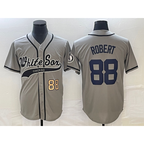 Chicago White Sox #88 Luis Robert Number Grey BFRAILEY Cool Base Stitched Jersey