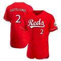 Cincinnati Reds #2 Nick Castellanos Scarlet BFRAILEY 2021 Alternate Jersey