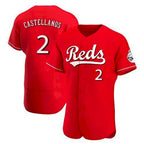 Cincinnati Reds #2 Nick Castellanos Scarlet BFRAILEY 2021 Alternate Jersey