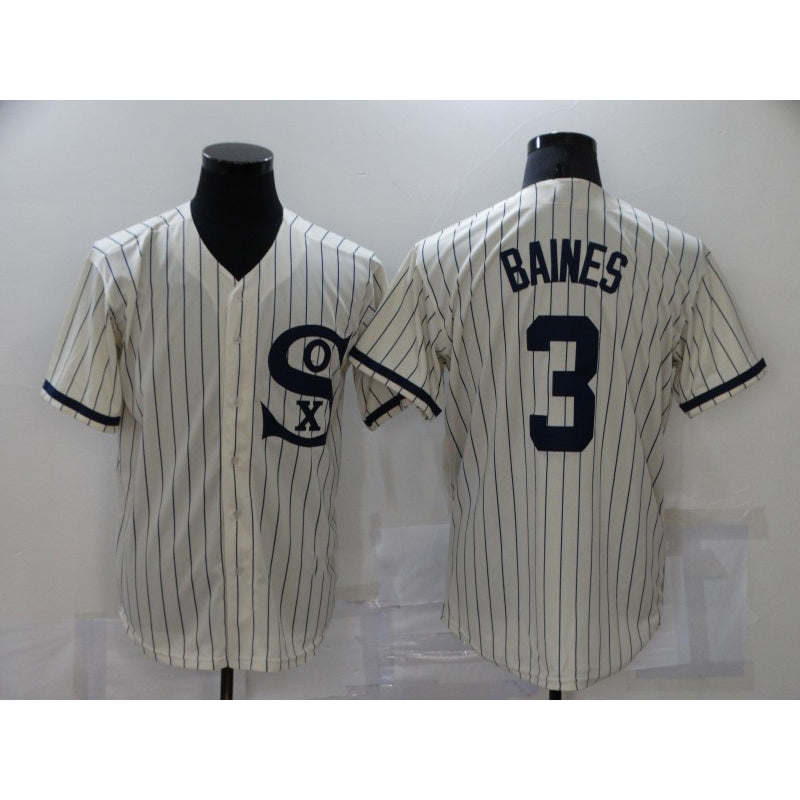 Chicago White Sox #3 Harold Baines 2021 Cream BFRAILEY Field of Dreams Name Cool Base Stitched Jersey