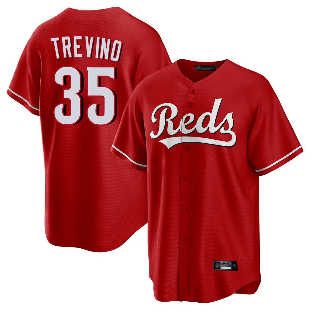 Cincinnati Reds #35 Jose Trevino Player Red BFRAILEY Home Game Stitched Jerseys