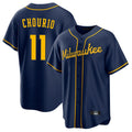 Milwaukee Brewers #11 Jackson Chourio Player Navy BFRAILEY Home Game Stitched Jerseys