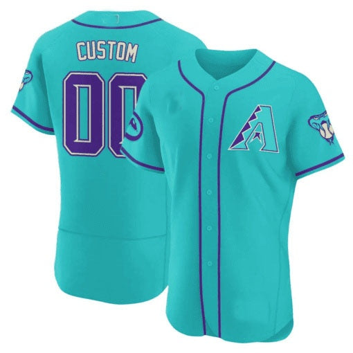 Custom Arizona Diamondbacks 2024 Teal Purple Jersey ¨C Teal 3 BFRAILEY