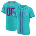 Custom Arizona Diamondbacks 2024 Teal Purple Jersey ¨C Teal 3 BFRAILEY
