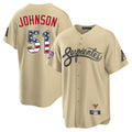 Arizona Diamondbacks #51 Randy Johnson Player Tan BFRAILEY USA 250 Fourth of July Home Game Stitched Jerseys